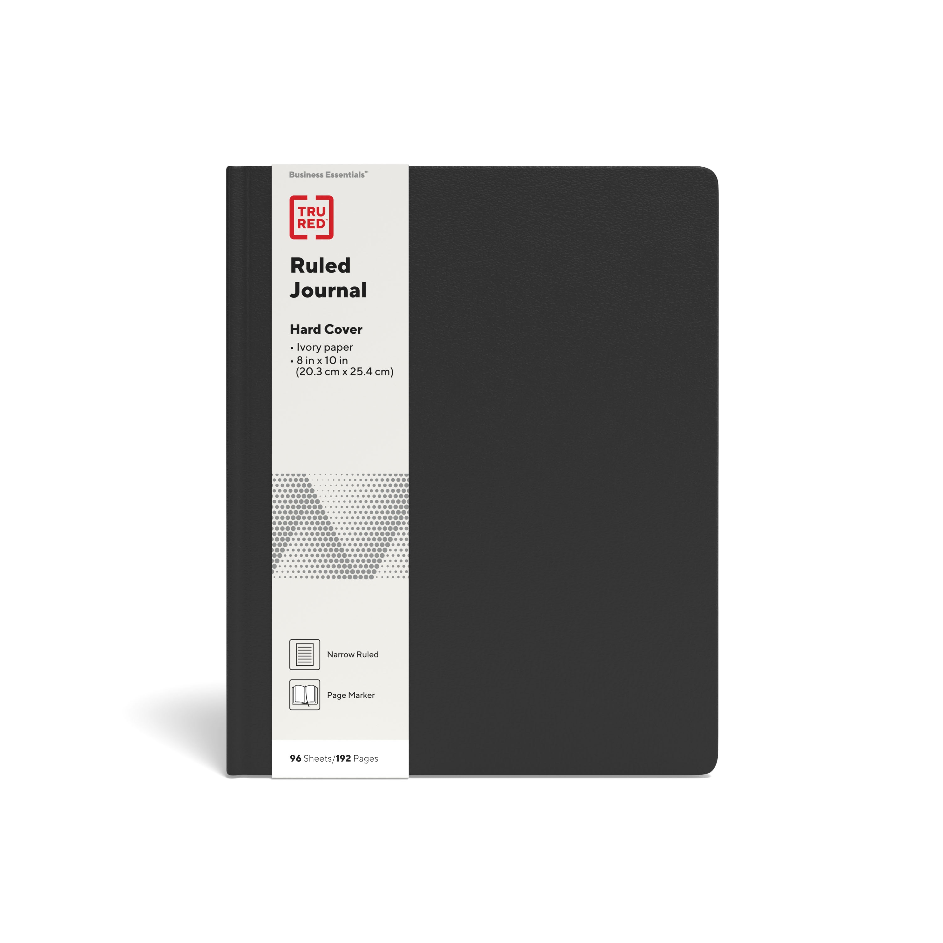 TRU REDTM Large Hard Cover Ruled Journal, Black (TR54768). Large size ...