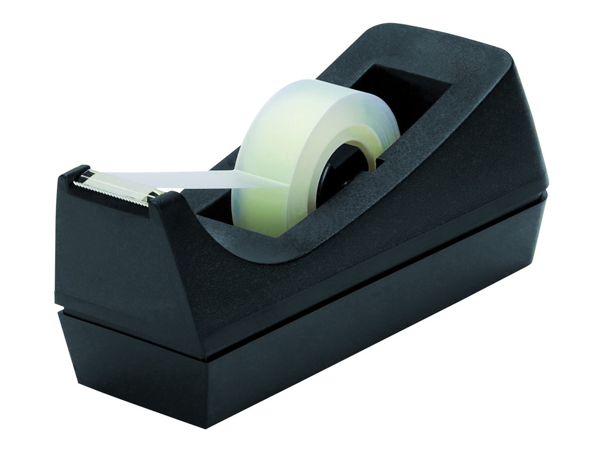 Staples Desktop Dispenser, Black (10566). Desktop dispenser keeps tape easy to get when you need